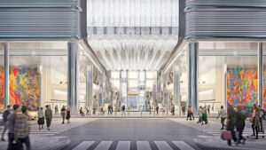 A rendering of the $10-billion Midtown Bus Terminal replacement project, which has received a $1.9-billion federal TIFIA loan.